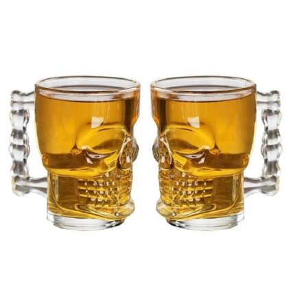 Skull-Shaped Transparent Beer Mugs – 540ml